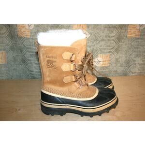 Sorel Caribou Wheat Brown Leather Women's Boots Size 7 US Women's / 38 Eur.